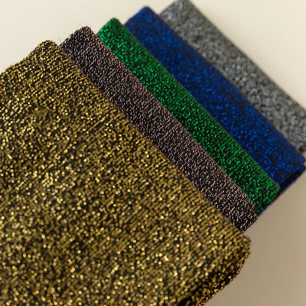 Calzini lunghi da donna in oro argento Calze sottili da donna alla moda Calze alte da donna con glitter lucidi sopra il ginocchio