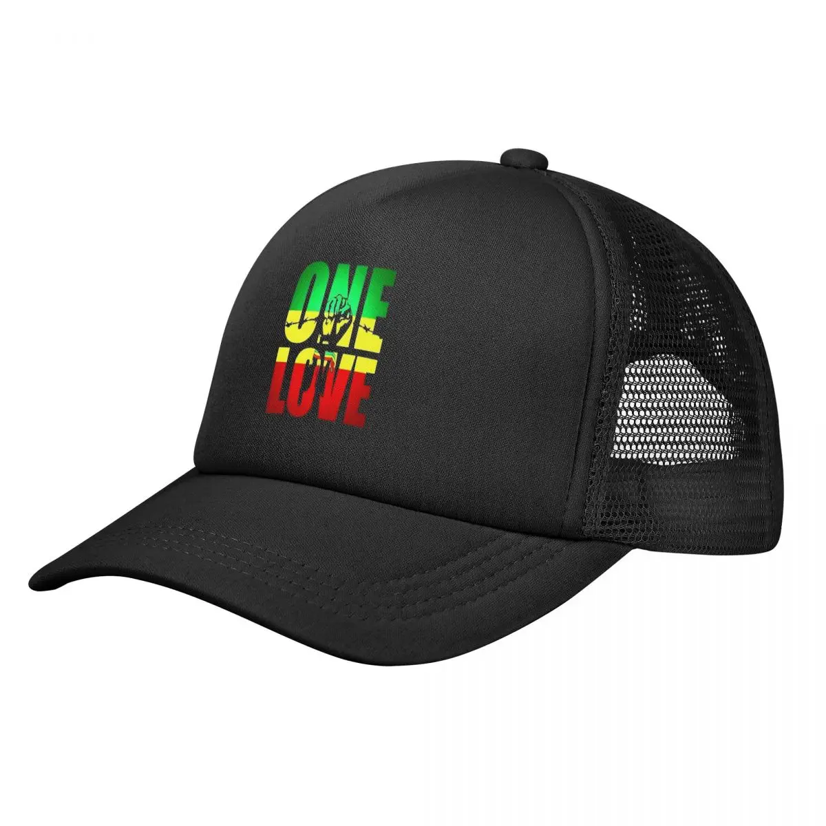 Men Women Bob Marley One Love Trucker Caps Hip-Hop Mesh Baseball Cap Snapback Caps Sun Hats Adjustable Sports Cap Summer