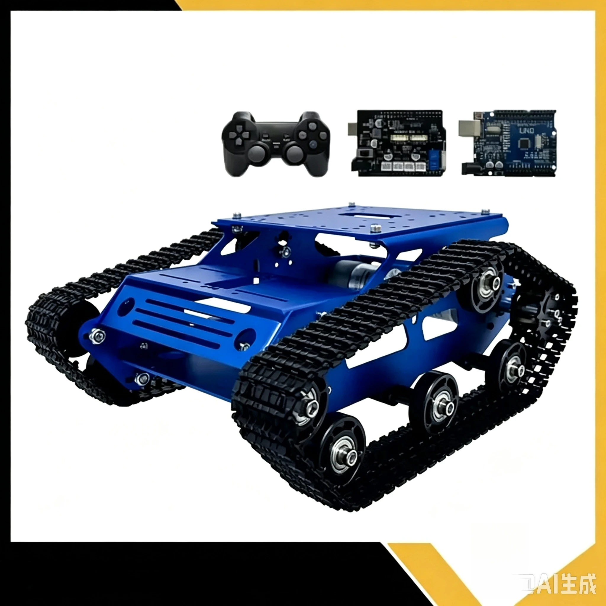 TR300P tracked tank chassis  robot open source development platform mobile APP control off-road