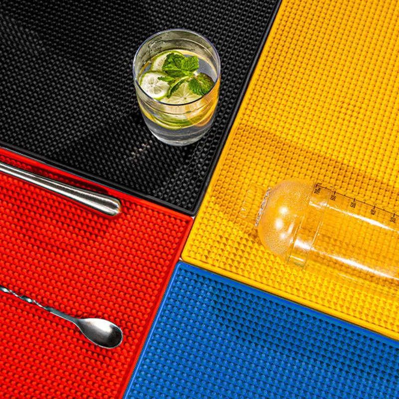 

Bar Mat Coffee Bar Mats Anti-slip PVC Cup Mat Waterproof Heat Resistant Drain Mat For Bar Cafe Barista Cocktail Bartender