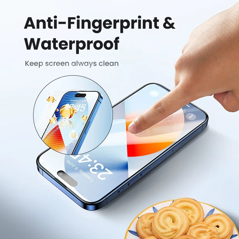 2Pcs Tempered Glass for iPhone 15 14 13 12 11 Pro Max Screen Protector for iPhone 14 Plus  for iPhone 11 XR Glass 9D Films