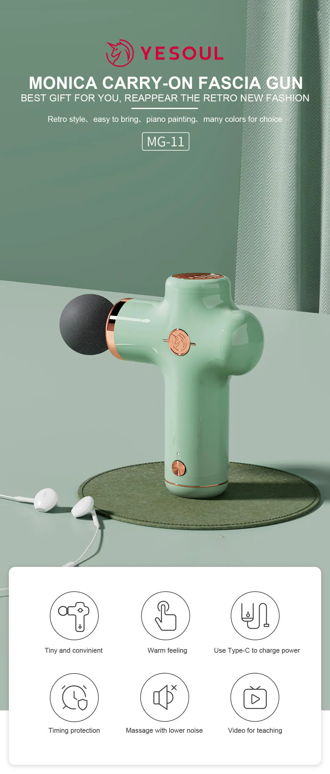 Deep Muscle Heat And Cold Massager Gun And Mini Warm Cool Massage Gun view 4