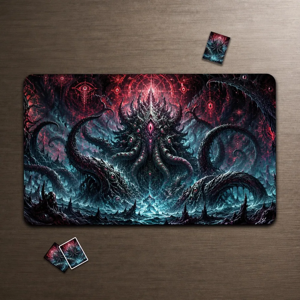 Eldritch Horror MTG Playmat, Tentacle Monster TCG Playmat, Cosmic Horror Commander Mat, Dark Occult Gaming Playmat