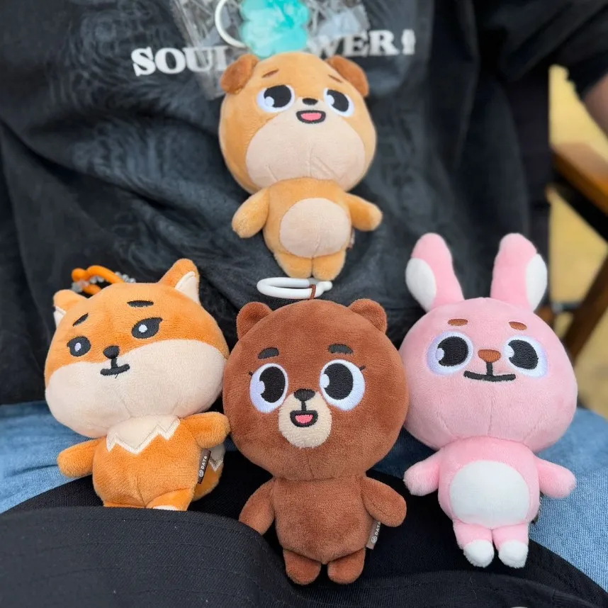 

DENIMALZ Plush Doll Filling PP Cotton Soft Short Plush Toy DAY 6 Cartoon Cute Dog Cat Rabbit Doll Keychain Fans Gift