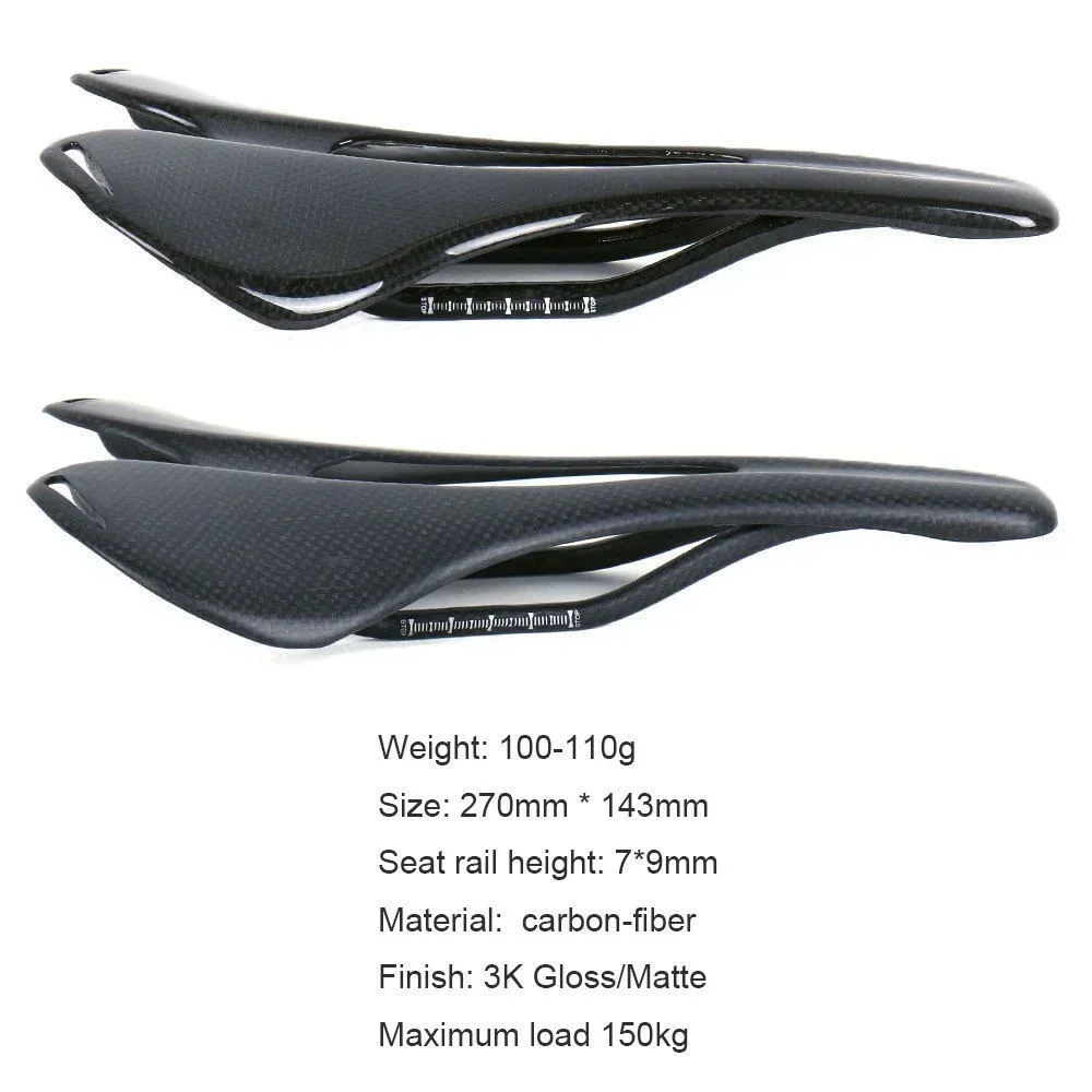 3K Matte/Gloss Full Carbon Saddle Seat For Road/MTB Mountain Bike Bicycle