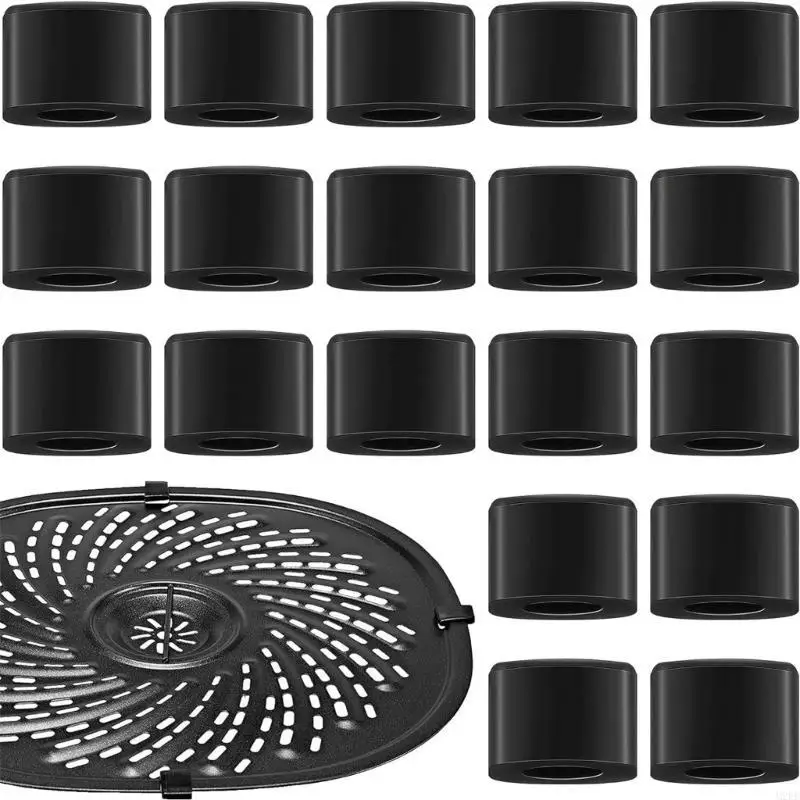 20Pcs Air Fryer Tray Bumpers Corner Guard Silicone Air Fryer Feet Bumpers Protectors Baking Label Protective Bumpers 