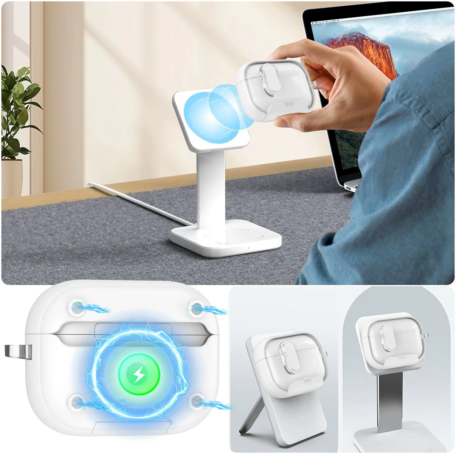 غطاء حماية لسماعات الأذن مقاوم للصدمات لأجهزة AirPods Pro 2 وAirPods 4، متوافق مع حافظة Apple AirPods Pro 2 Air Pods 4 #5