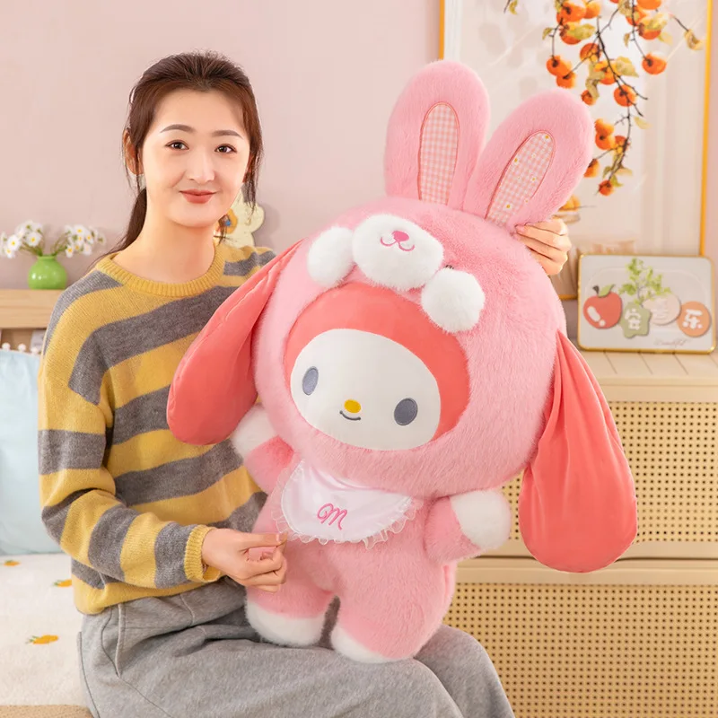 Kawaii Kuromi knuffel My Melody gevulde pop transformeerbaar kussen schattig knuffelspeelgoed voor kinderen meisjes verjaardagscadeau