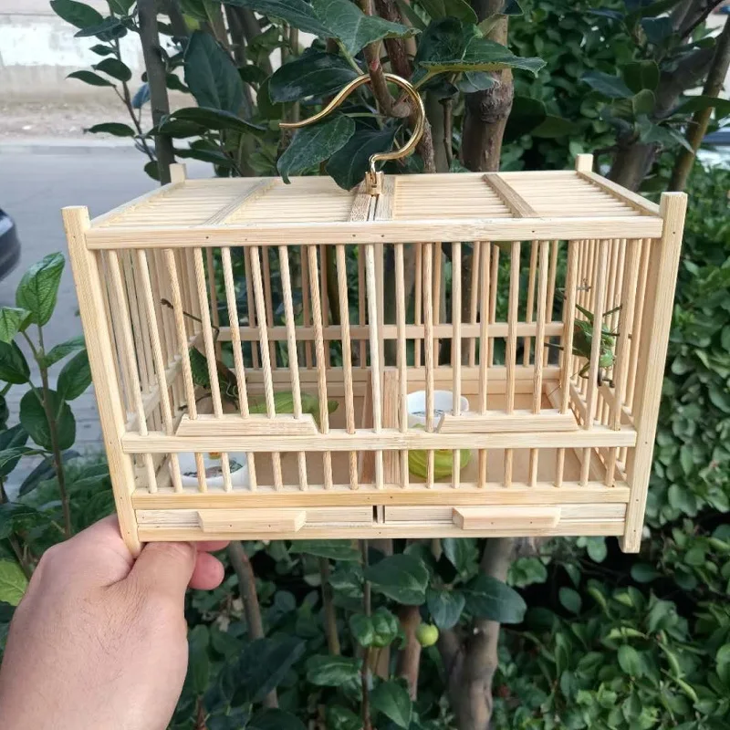 Grasshopper Cage Made by Hand,  Woven with Cricket Cage, Double Grid Bamboo Cage,  Chiming Insect Cage with Drawers