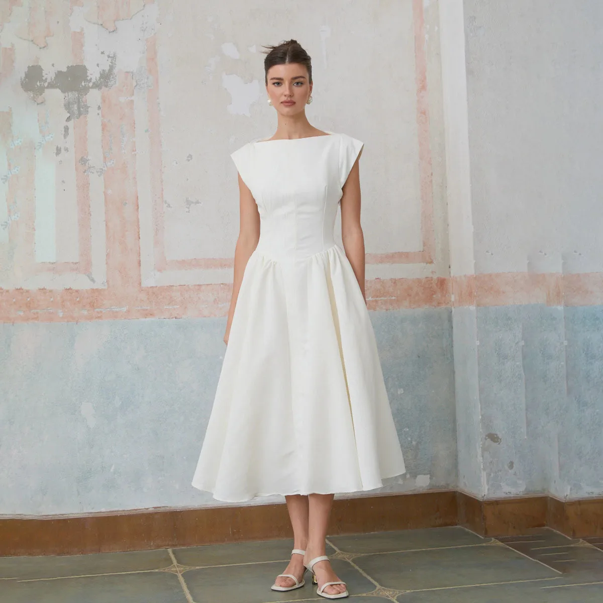 KWTX 2026 Abito da festa elegante con ritaglio senza schienale da donna Slim Fit Vita stretta da sera per ufficio Primavera Estate Design di lusso Chic