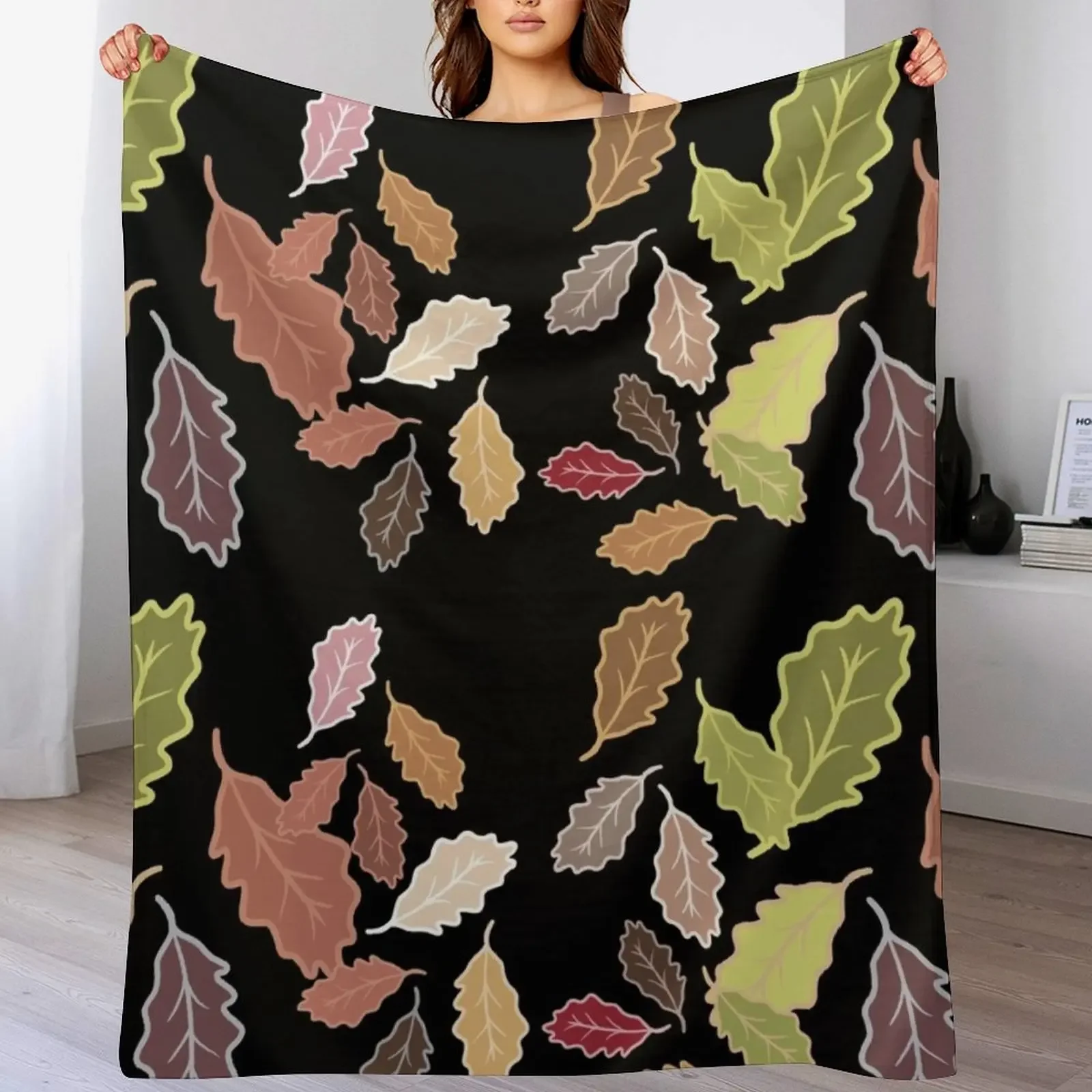 Fall leaves fluttering dull colors Throw Blanket Luxury Brand Sofas Blankets