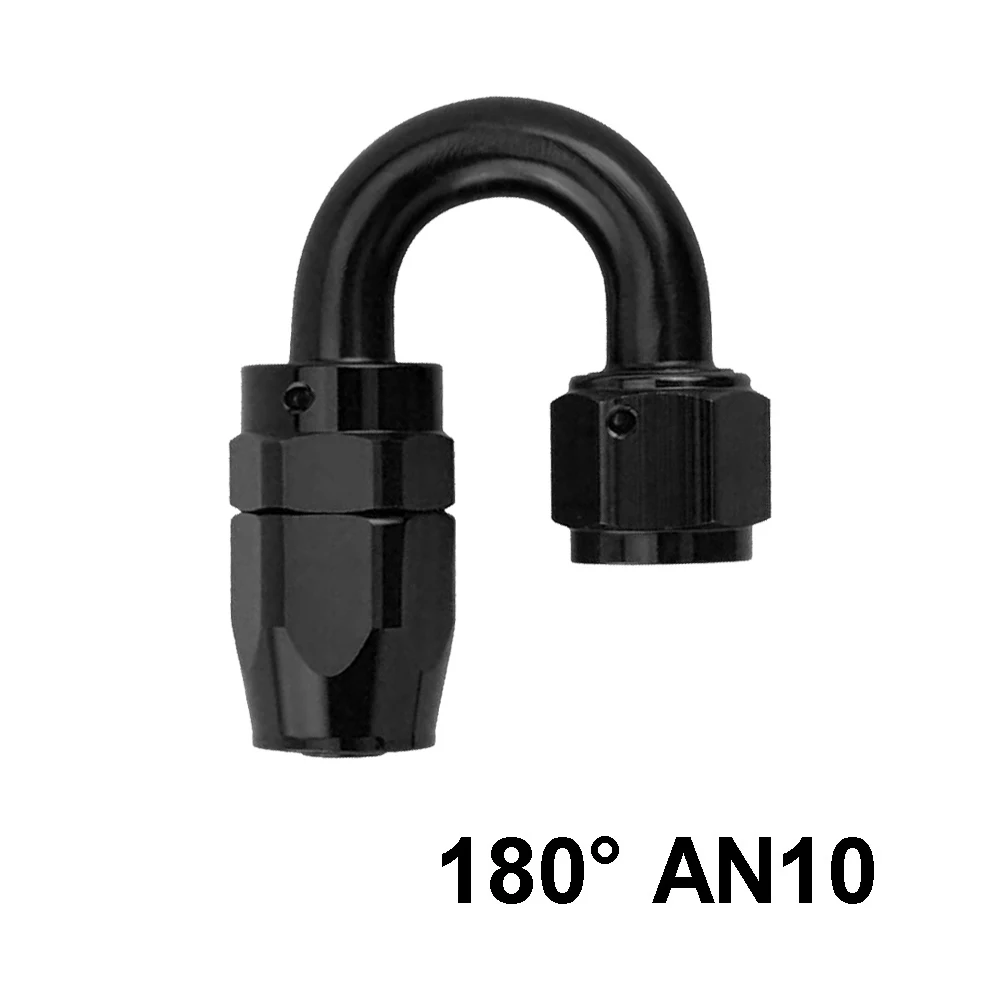 AN4 AN6 AN8 AN10 Auto-Ölkühler-Set, Aluminium, universell für 0 ° 45 ° 90 ° 180 ° Geflochtener Schlauchanschluss für Öl, Kraftstoff, Gas, drehbarer Schlauchanschluss