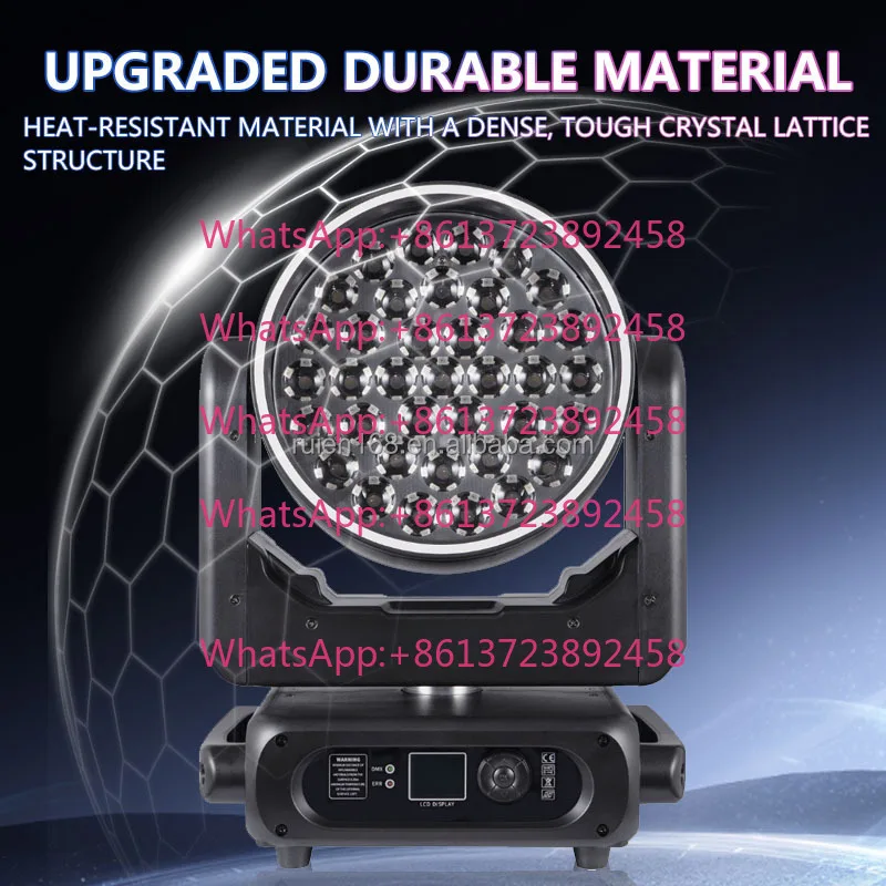 Large Aperture Ring 37PCS LED Moving Head Light Zoom Function For Concert Event Lighting