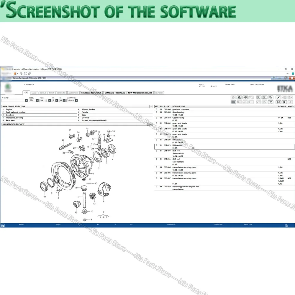 ETKA 8.2 VM tuning Auto car tools Repair Software etka V8.2 for A-udi for V-W Group Vehicles Electronic Parts Catalog Car tools