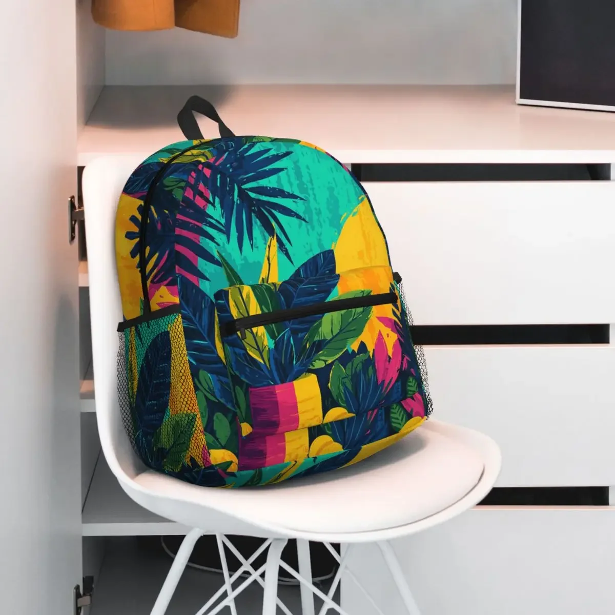 

Летний декор, яркий рюкзак с тропическими растениями, рюкзак большой вместимости, детская сумка для книг, школьная сумка, сумки на плечо для мужчин и женщин