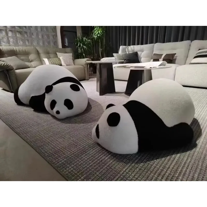 

Panda comfortable fabric sofa, living room adult and child sitting recliner