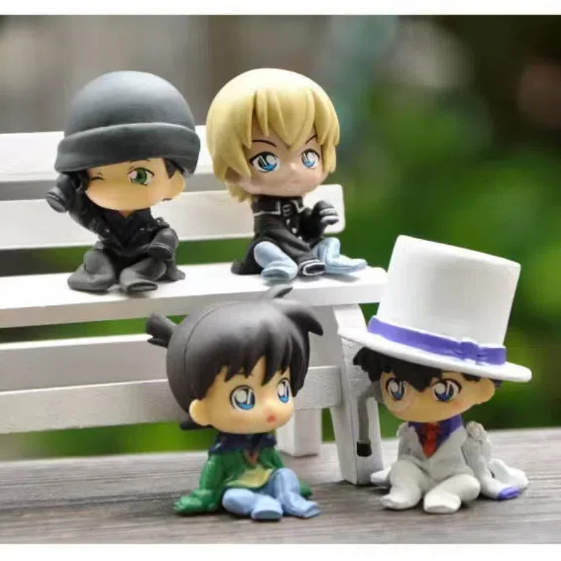 4 ชิ้น/เซ็ตอะนิเมะนักสืบ Conan รุ่น q Mini ท่าทาง Action Figure PVC ของเล่นตุ๊กตารถเครื่องประดับตกแต่งของขวัญ