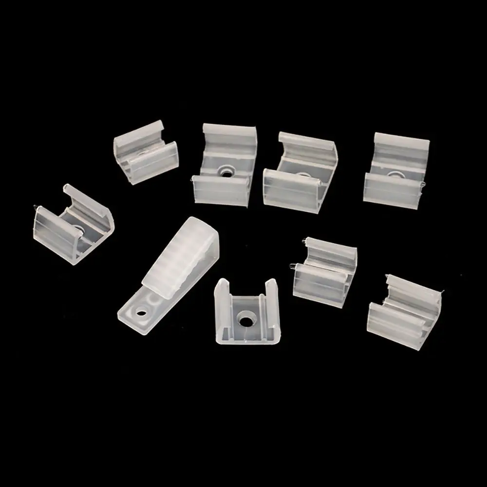 100Pcs 220V Flexible COB LED Strip Fixed Clips Plastic Lamp Holder Fitting Light Mounting Buckle 8-20mm 5050/5730/2835