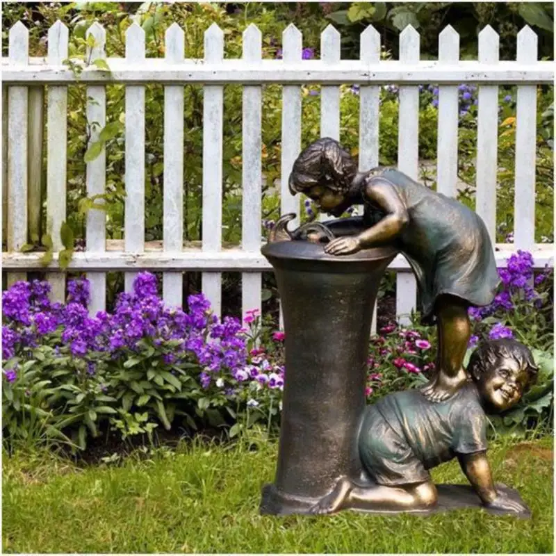 2026 NEW Resin Fountain Statue Indoor Outdoor Weatherproof Water Feature Sculpture Ornament For Backyard Balcony Courtyard Decor