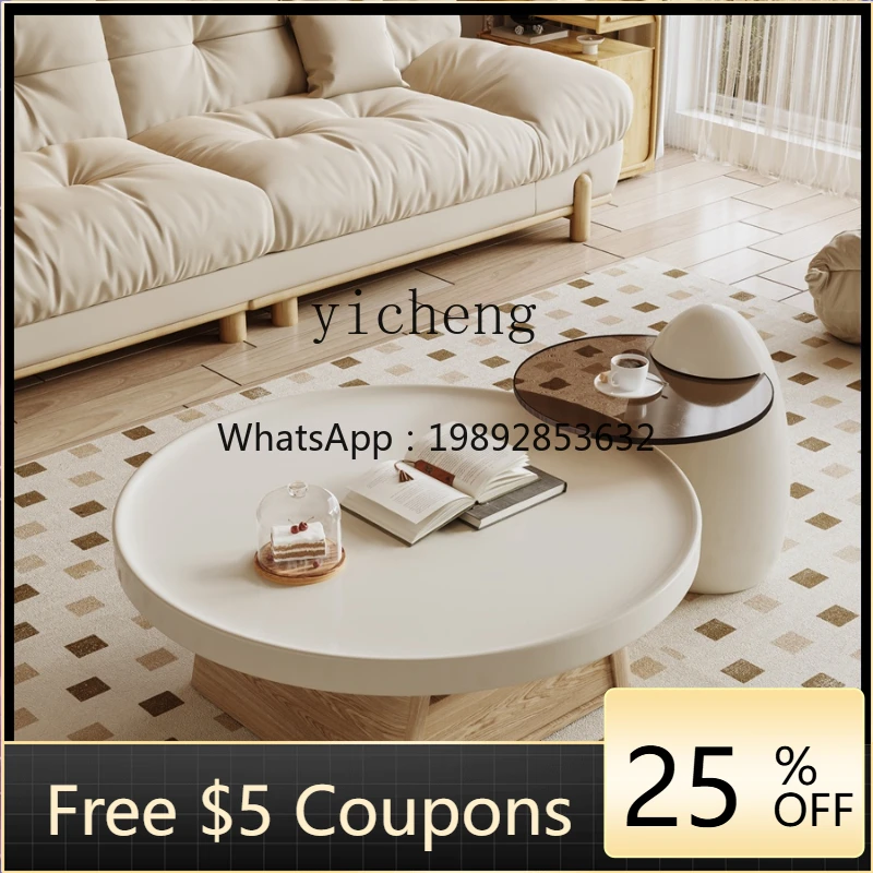 

XL Coffee Table Living Room New Small Apartment Cat's Paw Coffee Table Mini round