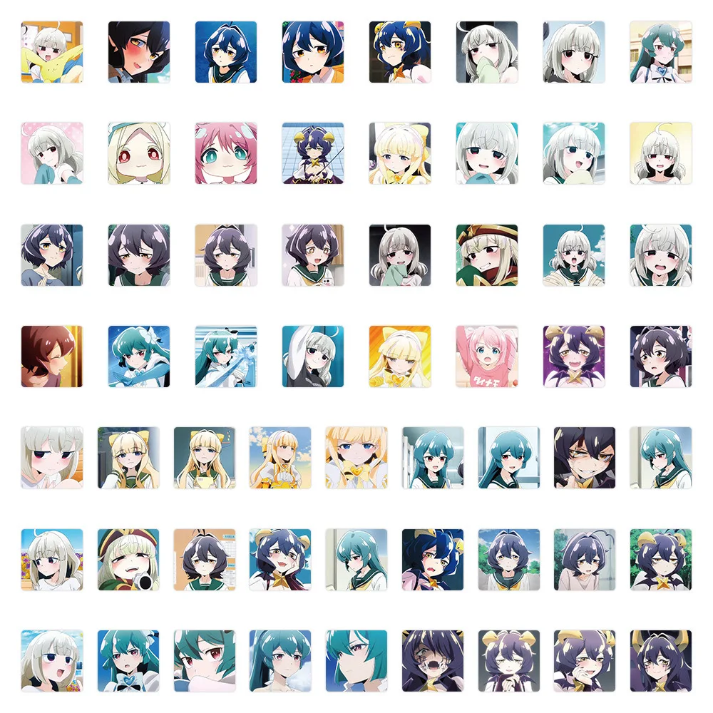 

50PCS Gushing over Magical Girls Stickers Funny Animation Sticker Cartoon Toy Fridge Luggage Laptop Phone Guitar Skateboard
