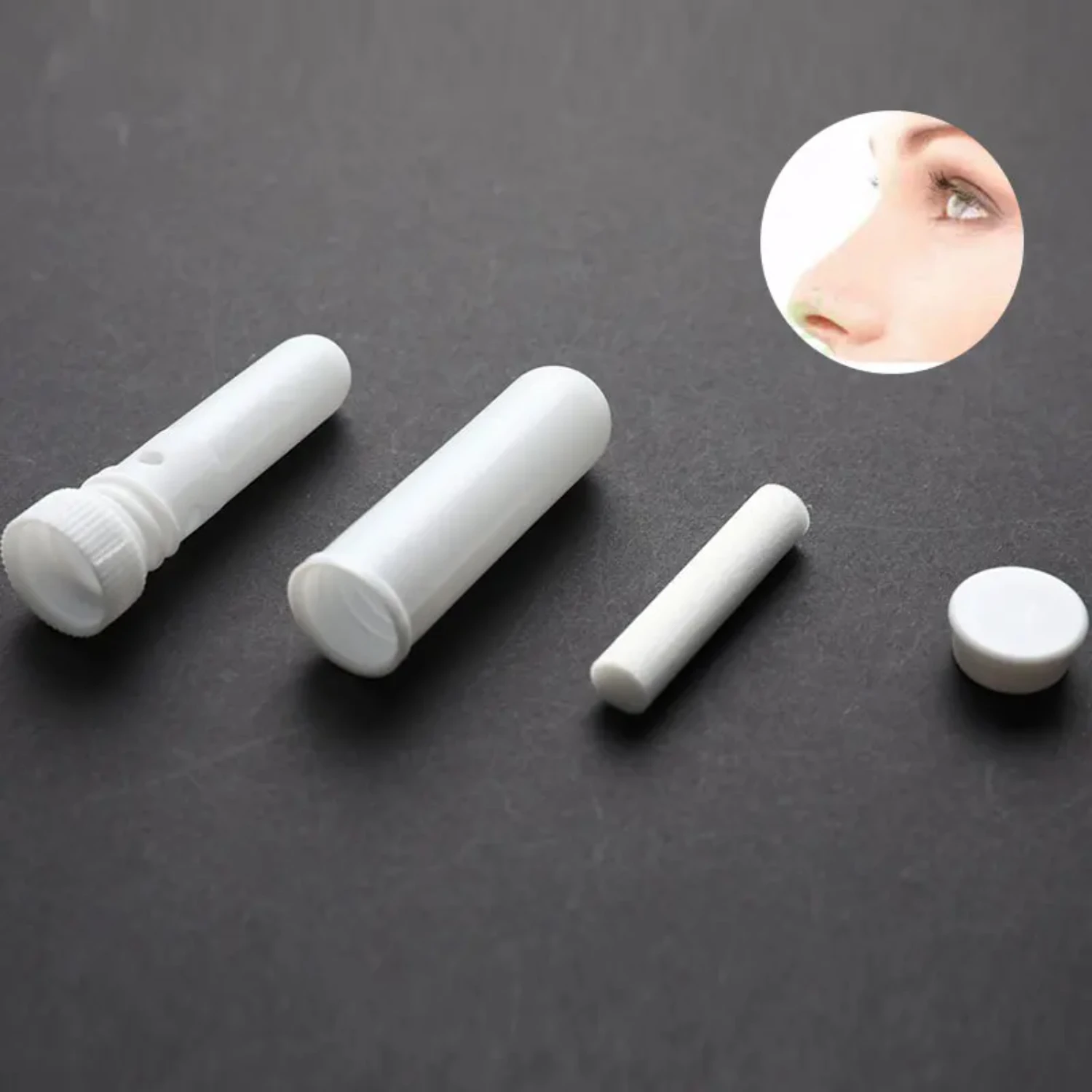 

10 Pcs Blank Nasal Inhaler Stick Reusable DIY Essential Oil Aromatherapy Diffuser Accessories White Plastic Nose Use Tube Empty