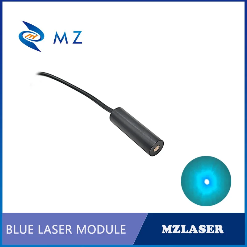 Moduł laserowy Cyan Dot D12x40mm 488nm 50mw jednomodowy z zasilacz klasy przemysłowej