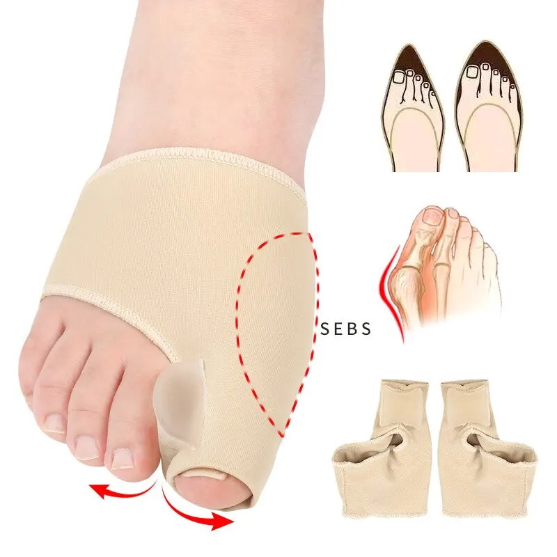 

2PCS Hallux Valgus Protective Cover Big Toe Valgus Fixator Toe Valgus Thumb Corrector Bunion Foot Toe Splitter Foot Care Tool