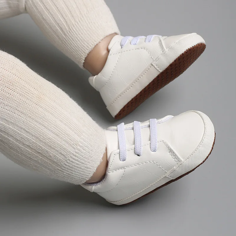 2026 0-18Y Baby Shoes Minimalist Sporty Style shiny black options Toddler Shoes with Elastic Laces