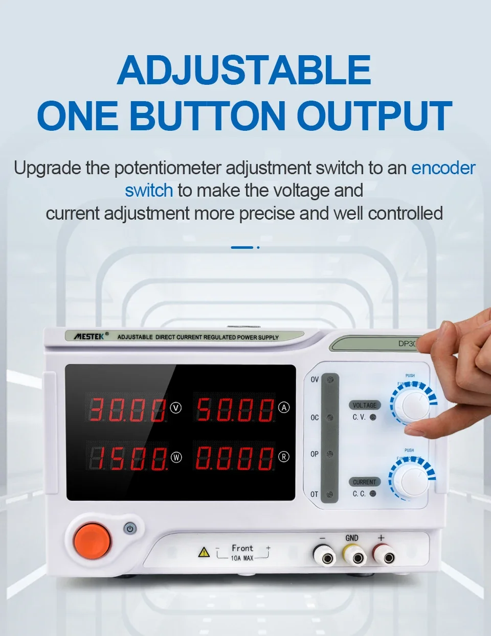 Alimentation CC régulée à tension variable, haute puissance, mode de commutation, Dp3050, 1500W, 0-30V, 0-50A