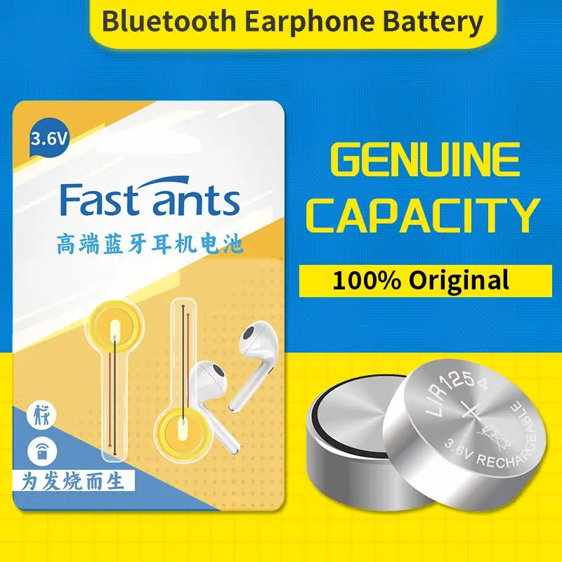 

LIR1254 3.7V Rechargeable lithium ion Button Cell Battery ICR1254 CP1254 For Sony WF-1000XM3 TWS Wireless Bluetooth headphones