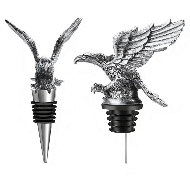 Metal Wine Stopper Bottle Stopper Original Cork Stopper Replacement (Eagle Shape) Reusable Wine Keeper-AA26