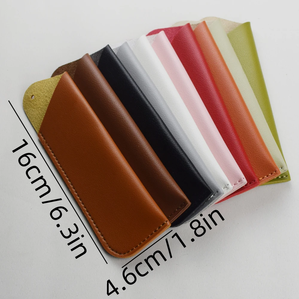 Portable Pen Protector Pouch PU Leather Pencilcase Holder Organizer for Pens Pencil Case