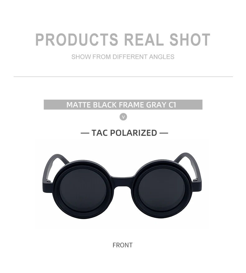 Polarisierte Kleine Rahmen Runde Steampunk ND9 Einstellbare Dimmen Sonnenbrille Männer Licht-Reduzierung Sonnenbrille Für Angeln Fahren UV400 – Detail 14