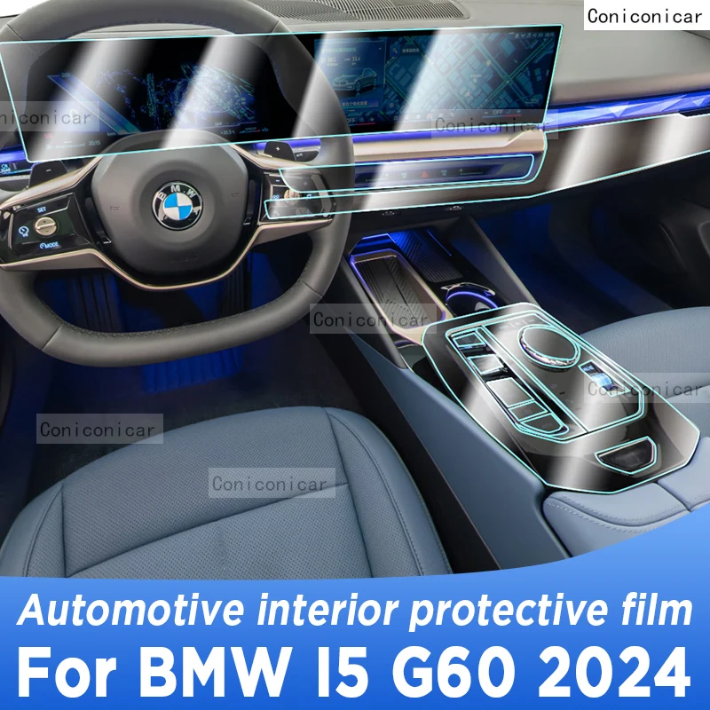 

For BMW I5 G60 2023 2024 Gearbox Panel Navigation Screen Automotive Interior Protective Film Anti-Scratch Sticker Accessories