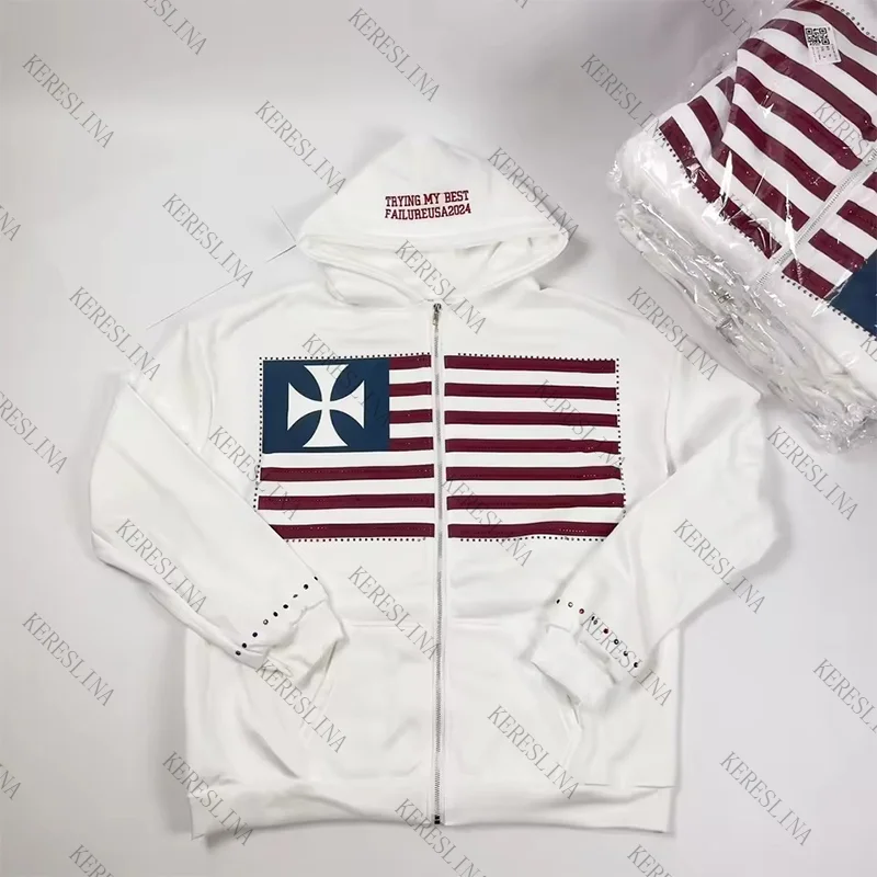 American rétro hip-hop high street femmes cardigan fermeture éclair sweat à capuche Y2K mode avancée des années 2000 esthétique Loose sweat