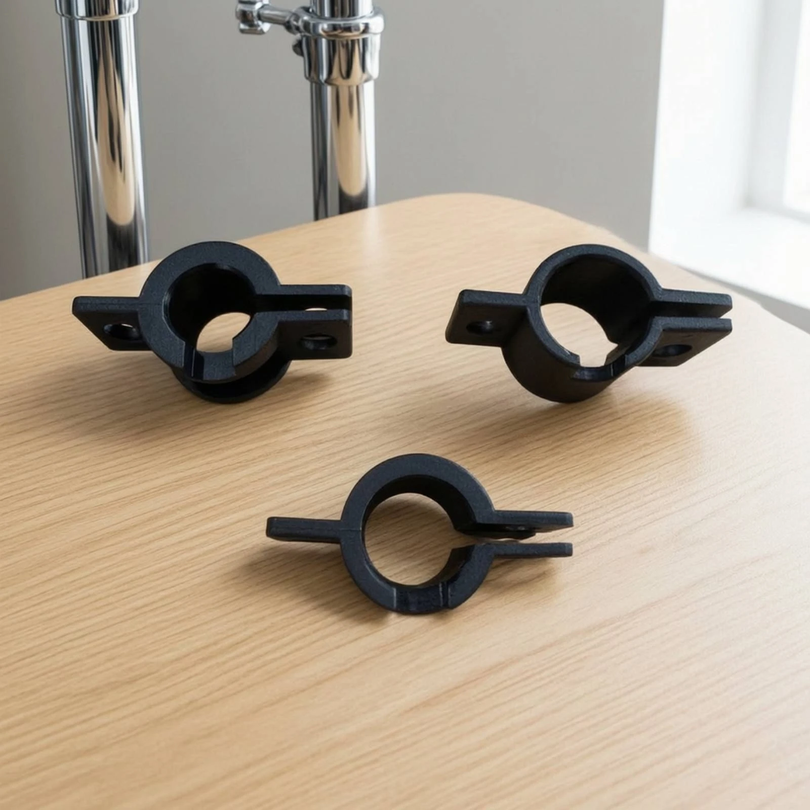Drum Rack Clamp Metal Tube Clamp with Sleeves Heavy-Duty Versatile for Drummers, Stage, Recording Studio