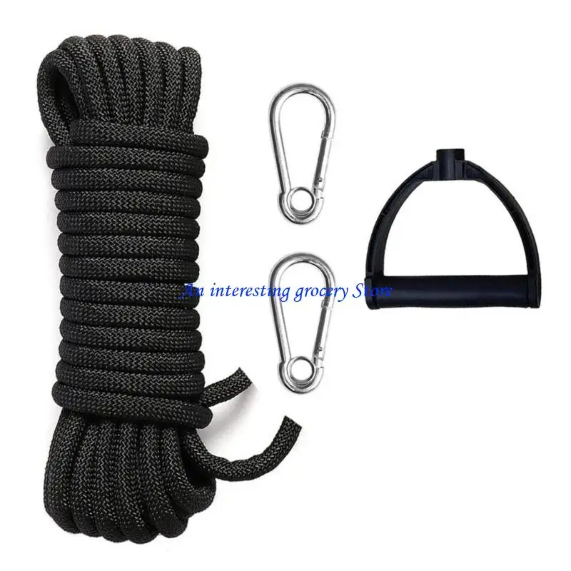 652D Water Skiing Rope With Handle Nylon Tow Rope Sled Cart Pull Rope Enduring