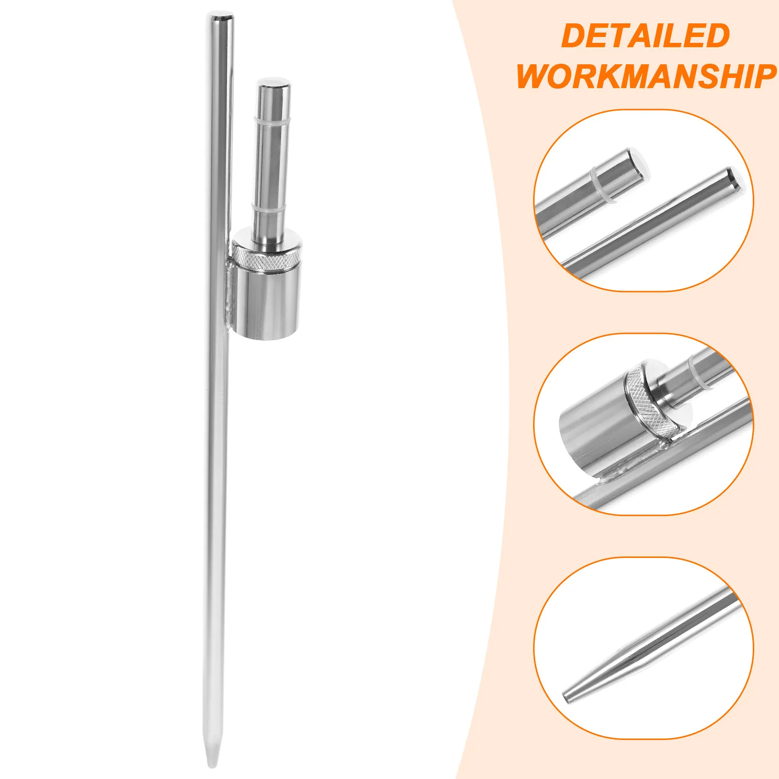 Stainless Steel Flagpole Ground Stake Strong Fixed Holder for Flag Poles Easy Install Compatible with Telescoping Sectional