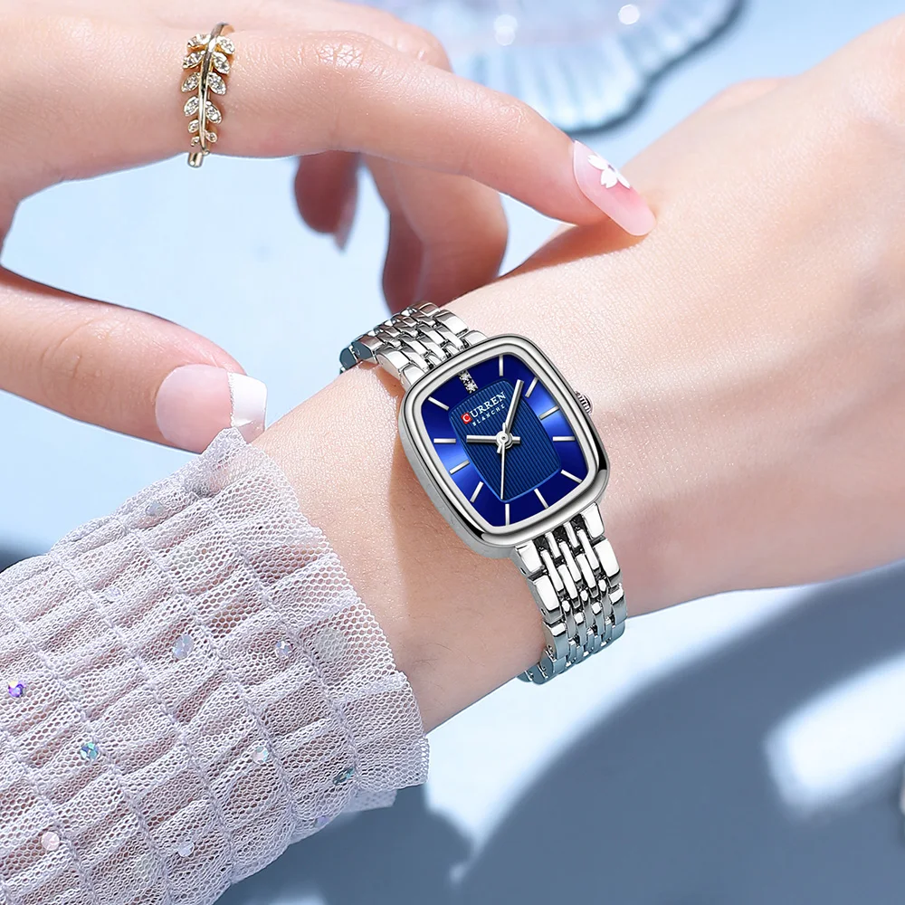 CURREN 9093 Women's Square Waterproof Watch; Simple Casual Women's Watch; Fashionable Women's Watch Ladies' Wristwatch