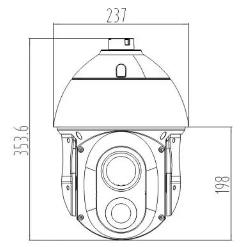 View Sheen 35X 2MP & 25mm Athermalized Fixed Lens 640*512 12um Bi-Spectrum Temperature Measurement Network Speed Dome Cameras