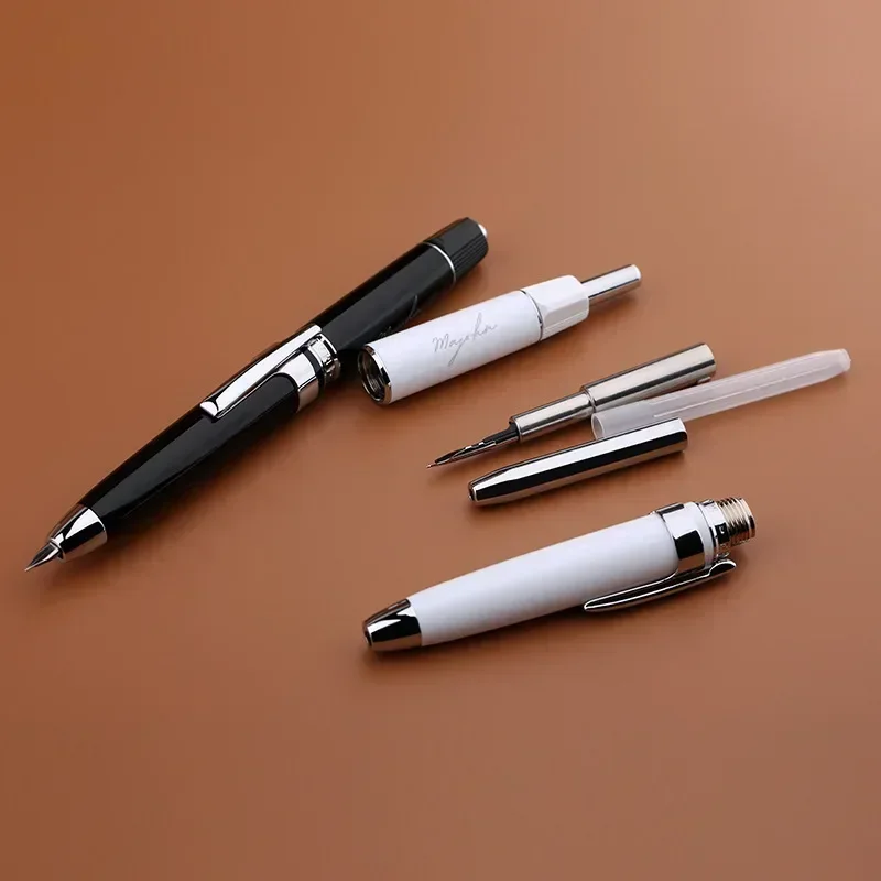 MAChain-Stylo à encre HN Final Craftsman A3 pour adultes, corps en résine, écriture pour étudiants, stylo à pointe cachée, stylo à pointe rotative, nouveau