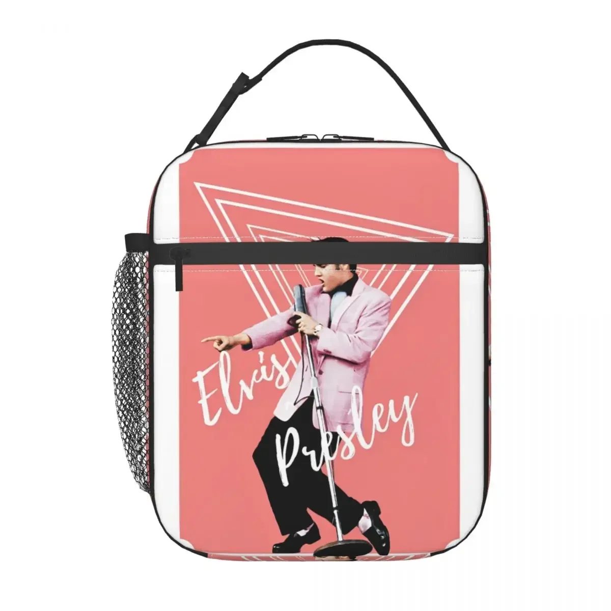 E-Elvis Presley Merch Insulated Lunch Bag For Picnic Food Container Portable Thermal Cooler Lunch Boxes