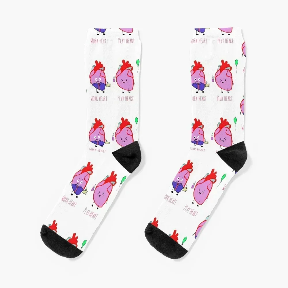 

Work heart, play heart Socks kawaii sports and leisure fashionable Stockings compression Ladies Socks Men's