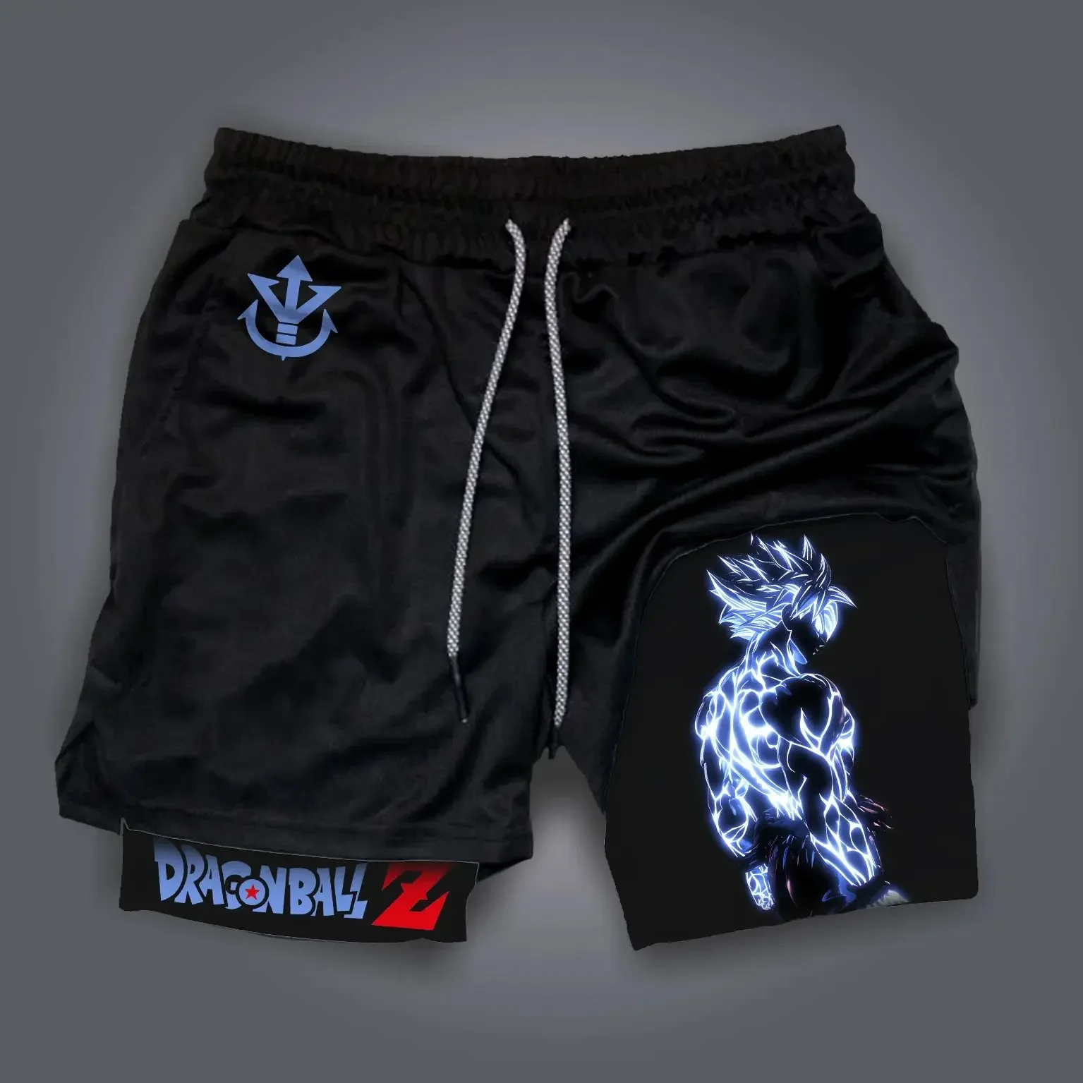 Dragon Ball Broly Anime Pantaloncini da palestra Uomo Traspirante Casual Streetwear Pantaloni da spiaggia ad asciugatura rapida a doppio strato Nuova moda estiva Y2k