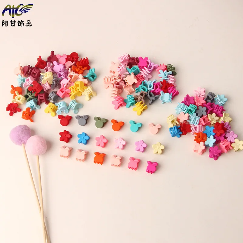 20Pcs Mixed Colours Mini Children Hair Clips Hair Styling Accessories Tool Plastic Mini Cute Claw  Hair Clips