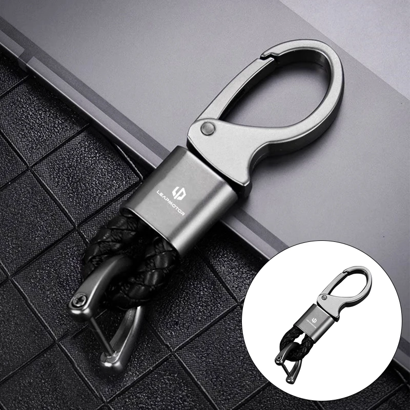 Blade Car Keychain Metal Key Chain Rope Knot Decoration Strap For Leapmotor T03 S01 C11 C01 C10 Leap Motor