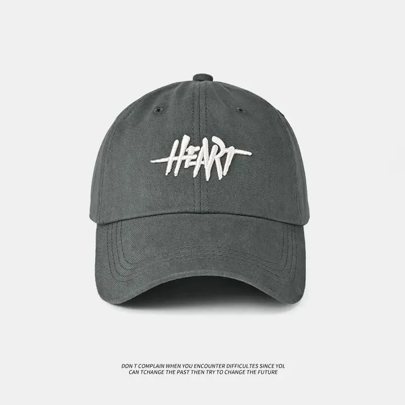 Baseball cap men's spring and autumn Korean version letter big head circumference hard top autumn sunscreen sunshade couple cap