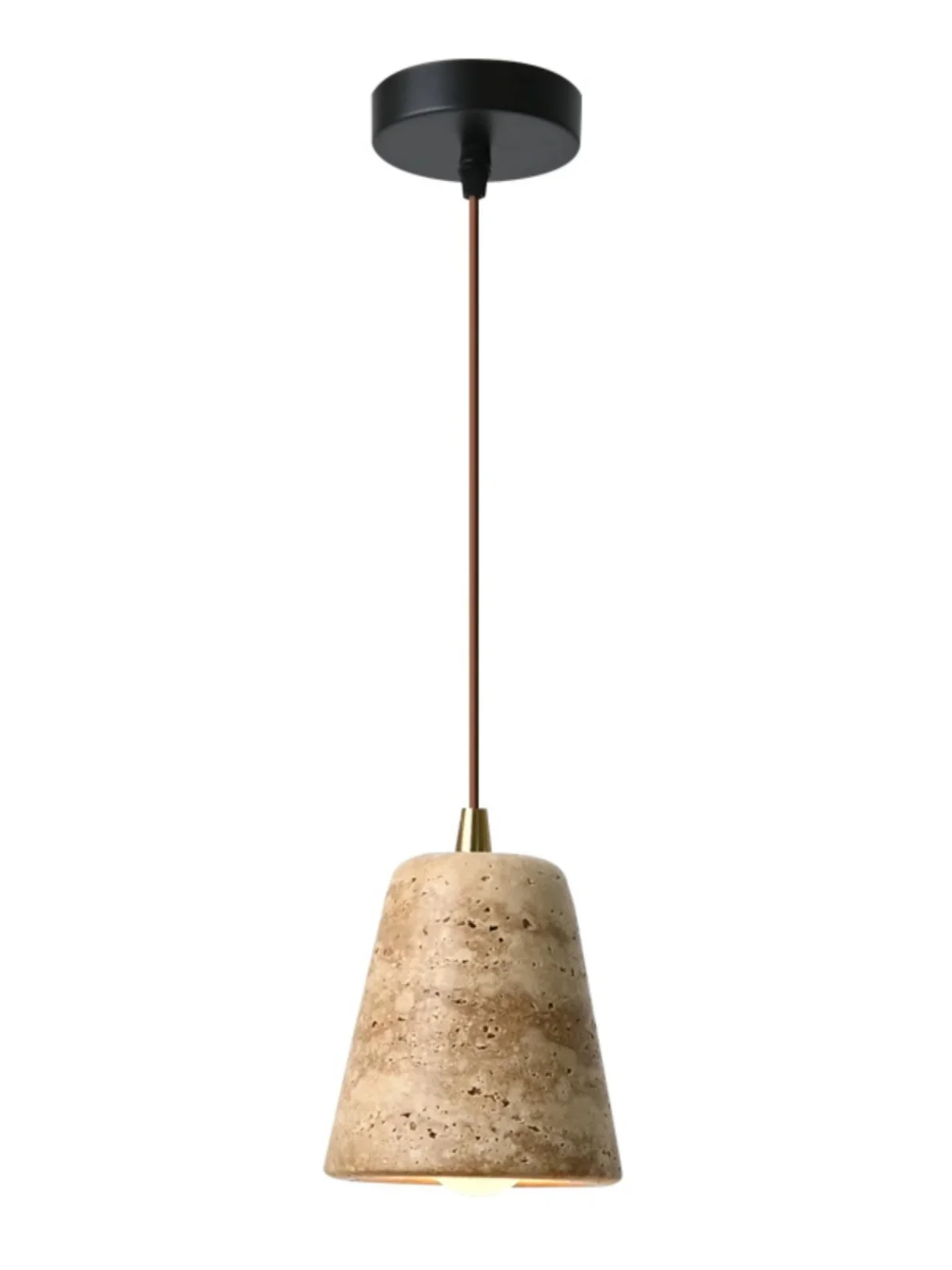 

Yellow Marble Hanging Light Dining Room Japan Bedside Pendant Lamp Hotel Restaurant Nordic Travertine Droplight