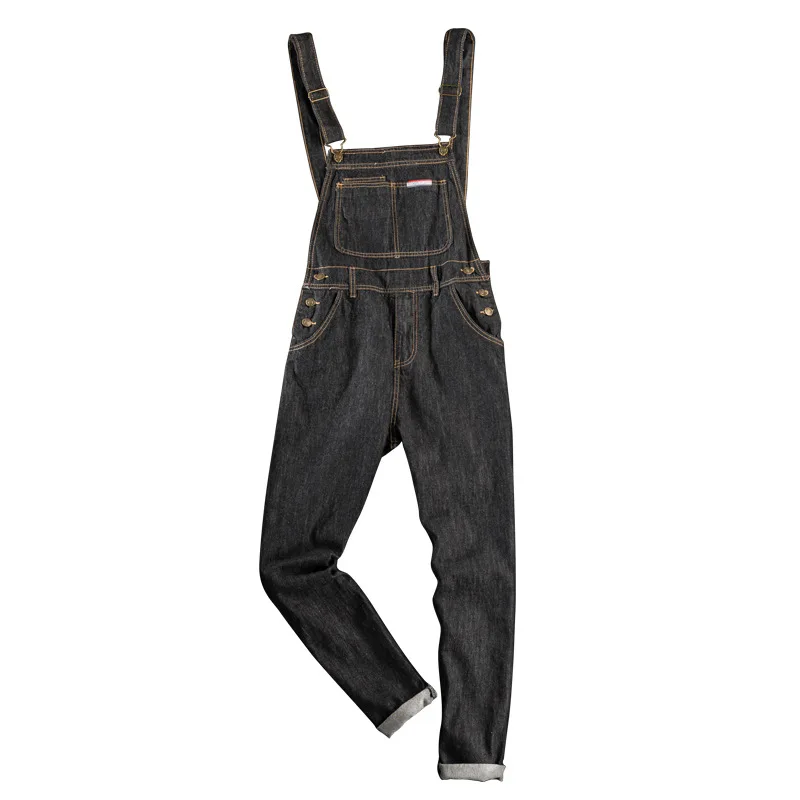 

Bib Overalls For Man Suspender Cargo Pants Men's Jeans Jumpsuits High Street Autumn Fashion Denim Trousers Male Plus Size S-4xl